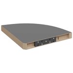 vidaXL Étagères d'angle flottantes 2Pièces gris brillant 35x35x3 8 cm MDF