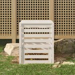 vidaXL Composteur Blanc 63 5x63 5x77 5 cm Bois massif de pin