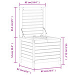 vidaXL Repose-pied jardin cire marron 62x63 5x53 5 cm bois pin massif