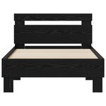vidaXL Cadre de lit Chêne noir 75 x 190 cm Bois d'ingénierie