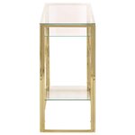 vidaXL Table console doré acier inoxydable et verre trempé