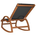 vidaXL Chaise à bascule textilène gris et bois de peuplier massif