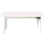 vidaXL Table basse Blanc 80 x 50 x 31 cm Bois massif en pin