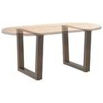 vidaXL Pieds de table basse en forme de V  2 pièces  acier naturel  50 x (42-43 3) cm