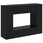 vidaXL Table console Rayé Noir 101 x 29 x 74 cm Bois d’ingénierie