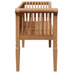vidaXL Banc de jardin Marron 127 5 x 52 x 80 cm Bois de teck solide