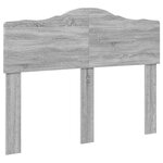 vidaXL Cadre de lit Gris Sonoma 135 x 190 cm Bois d'ingénierie