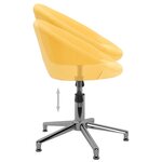 Vidaxl chaises pivotantes à manger lot de 2 jaune tissu