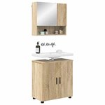 vidaXL Ensemble de mobilier de salle de bain 2 Pièces Chêne Sonoma