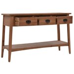 vidaXL Table console bois de sapin massif 126 x 40 x 77 5 cm Marron