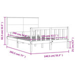 vidaXL Cadre de lit sans matelas bois de pin massif