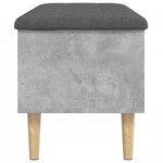 vidaXL Banc de rangement gris béton 82x42x46 cm bois d'ingénierie