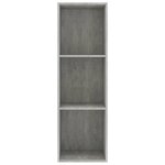 vidaXL Bibliothèque/Meuble TV Gris béton 36x30x114cm Bois d’ingénierie