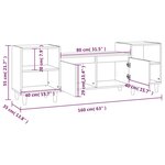 vidaXL Meuble TV Blanc 160x35x55 cm Bois d'ingénierie