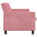 vidaXL Canapé-Lit Rose Tissu