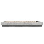 vidaXL Cadre de lit sans matelas gris béton 120x200 cm