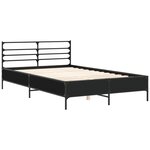 vidaXL Cadre de lit sans matelas noir 120x200 cm