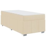 vidaXL Cadre de lit avec matelas Crème 90 x 200 cm tissu