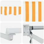 vidaXL Auvent rétractable électrique Jaune et blanc 3 5 x 2 m