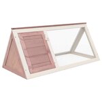 vidaXL Clapier Marron Bois