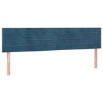 vidaXL Cadre de lit avec tête de lit bleu foncé 120x190 cm velours