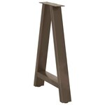 vidaXL Pieds de table à manger en forme de A  2 pièces  50 x (72-73) cm  acier