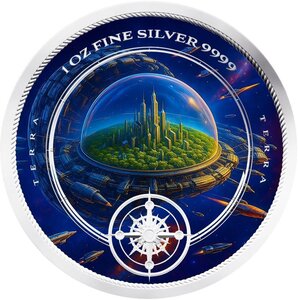 Pièce de monnaie en Argent 2 Dollars g 31.1 (1 oz) Millésime 2025 TERRA FUTURUM