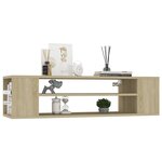 vidaXL Meuble TV suspendu Chêne sonoma 100x30x26 5 cm Bois ingénierie