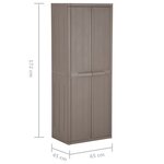 vidaXL Armoire de rangement jardin Marron 65x45x172 cm PP Aspect bois