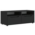 vidaXL Meuble TV VISNES noir 100x40x38 cm bois d'ingénierie