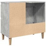vidaXL Armoire d'évier gris béton 65x33x60 cm bois d'ingénierie