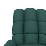 vidaXL Fauteuil inclinable Vert foncé Tissu