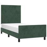 vidaXL Cadre de lit sans matelas vert foncé 90x200 cm velours