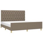 vidaXL Cadre de lit sans matelas taupe 160x200 cm tissu