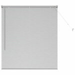 vidaXL Store de Fenêtre avec des rideaux Manuel Argent Aluminium