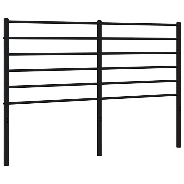 vidaXL Tête de lit métal noir 150 cm