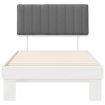 vidaXL Cadre de lit avec tête de lit rembourrée Gris clair
