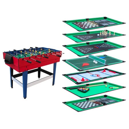 Table multi-jeux 15 jeux en 1 - baby foot - billard - tennis table