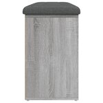 vidaXL Banc à chaussures sonoma gris 102x32x50 cm bois d'ingénierie