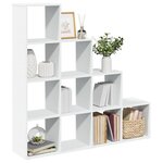 vidaXL Étagère séparatrice de pièce à 4 niveaux blanc 131 5x29x131 5cm
