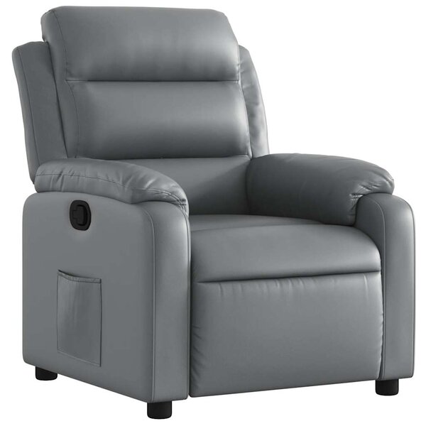 vidaXL Fauteuil inclinable Gris Similicuir