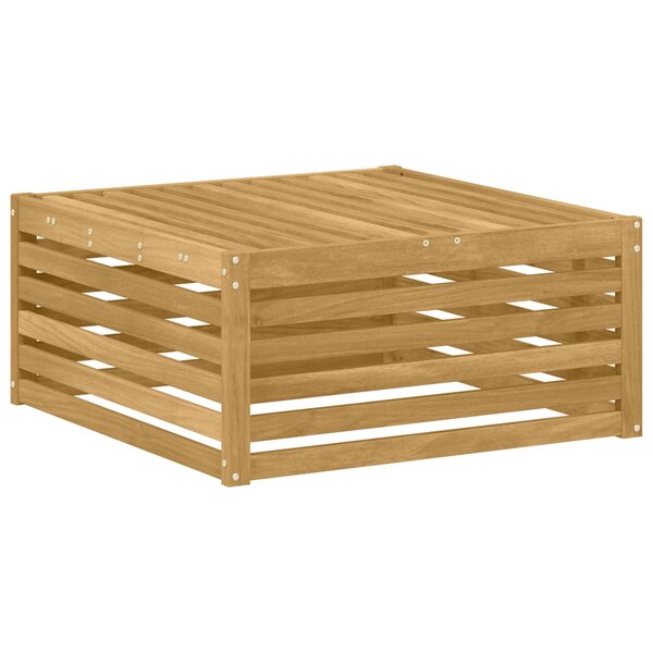 vidaXL Pouf d'Extérieur Bois d'Acacia Massif Blanc 79 x 79 x 37 cm
