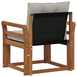 vidaXL Canapé d’extérieur Bois d'Acacia Massif Gris Naturel et Clair