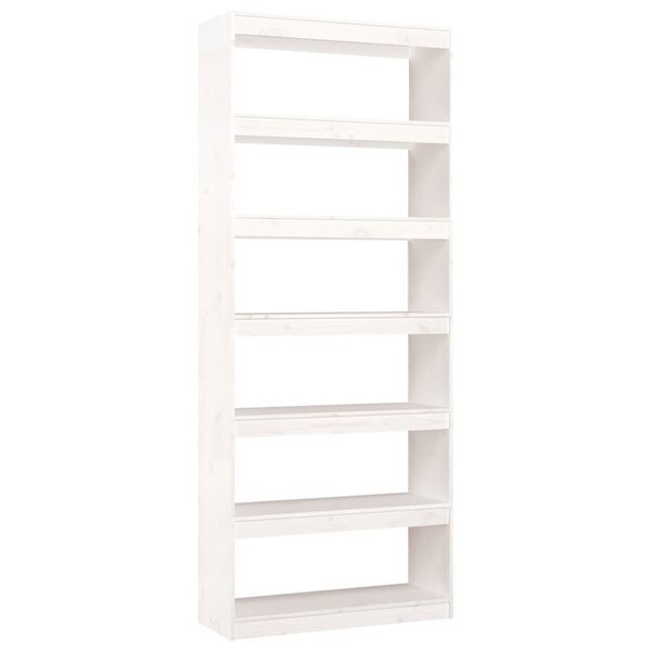 vidaXL Bibliothèque/Séparateur de pièce Blanc 80x30x199 5cm Pin massif