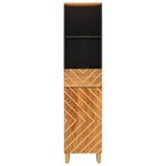 vidaXL Armoire bain marron et noir 38x33 5x160 cm bois massif manguier