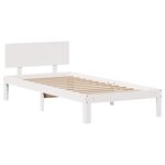 vidaXL Cadre de lit avec tiroirs sans matelas blanc 90x200 cm