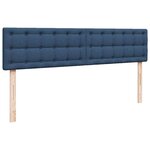 VidaXL Cadre de lit ottoman avec matelas bleu 180x200 cm tissu