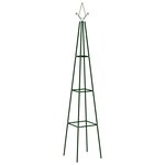 vidaXL Supports plantes grimpantes 2 Pièces Vert foncé 35x35x195 cm Fer