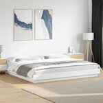 vidaXL Cadre de lit sans matelas blanc 200x200 cm