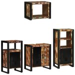 vidaXL Ensemble de mobilier de salle de bain avec étagère 4 Pièces